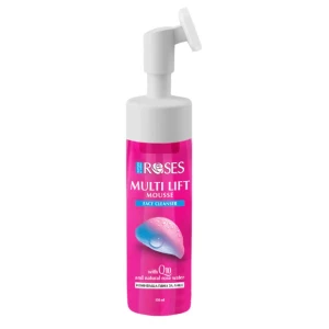 Pianka Różana do mycia twarzy Anti Age Q10 ze szczoteczką 150ML